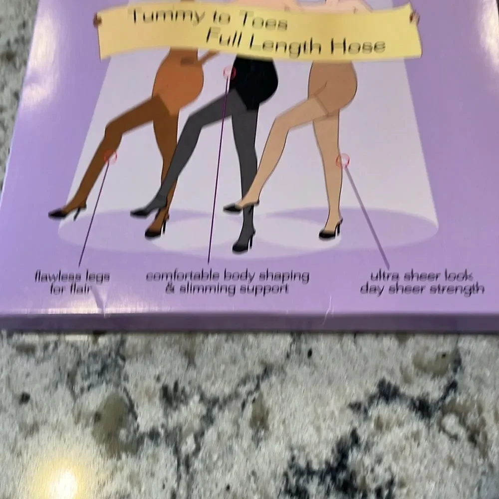 SPANX All the Way Tummy to Toes Full Length Hose Black Medium Control size G
